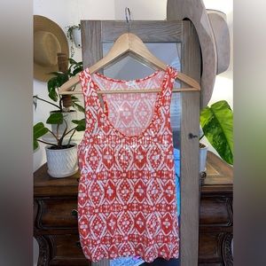 *BEAUTIFUL* JCrew size XS sequin redish/orange sequin top - great for date night